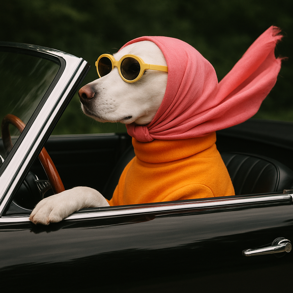 Tableau - Chic Canin en Cabriolet