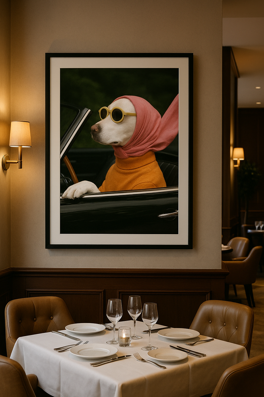 Tableau - Chic Canin en Cabriolet