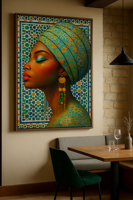 Tableau femme - Peau d’Afrique, Âme de Zellige